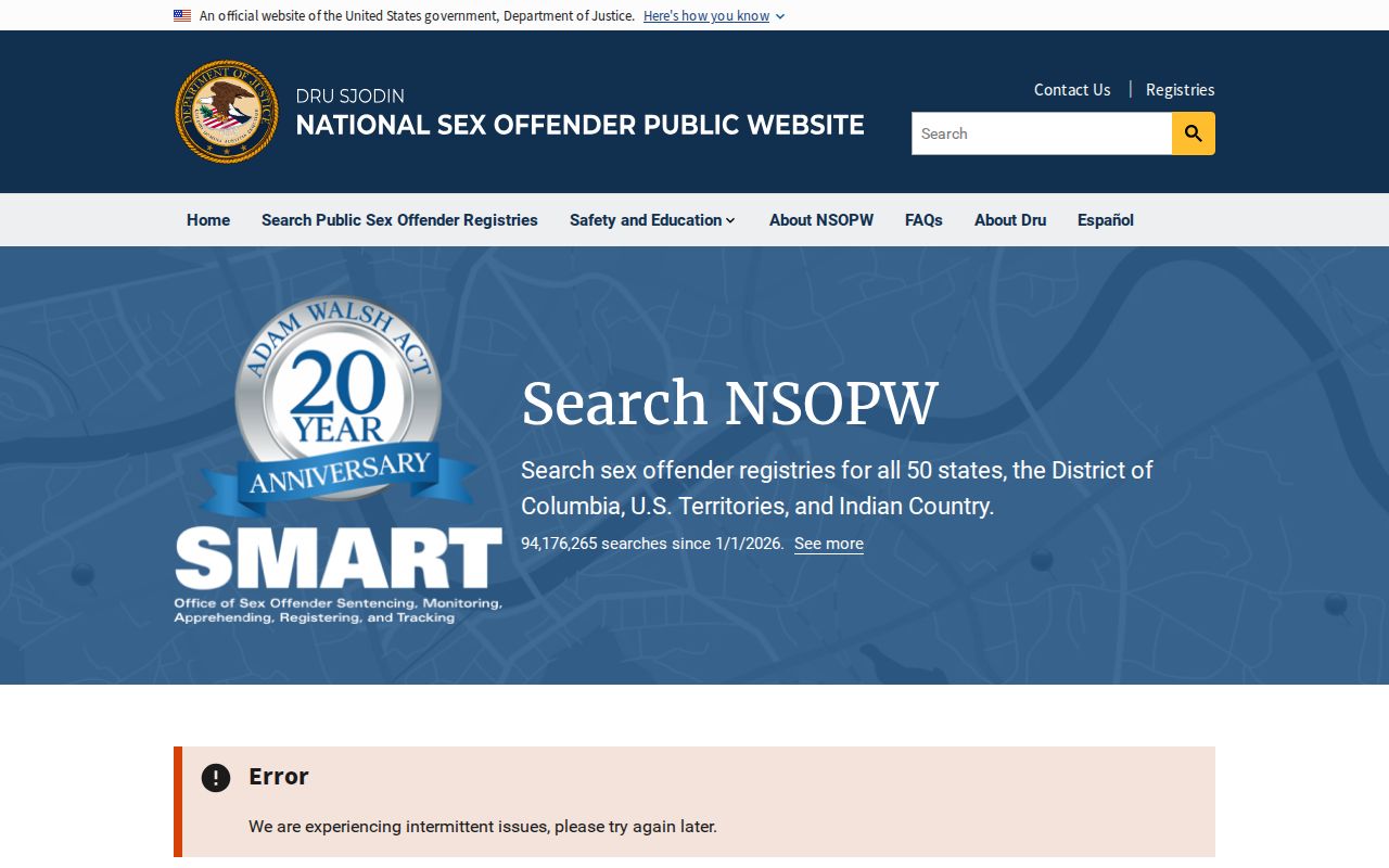 Amelia County sex offender registry cross-state search on NSOPW